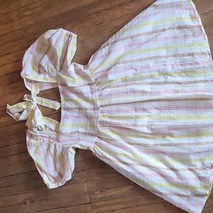 Puff sleeve baby doll dress